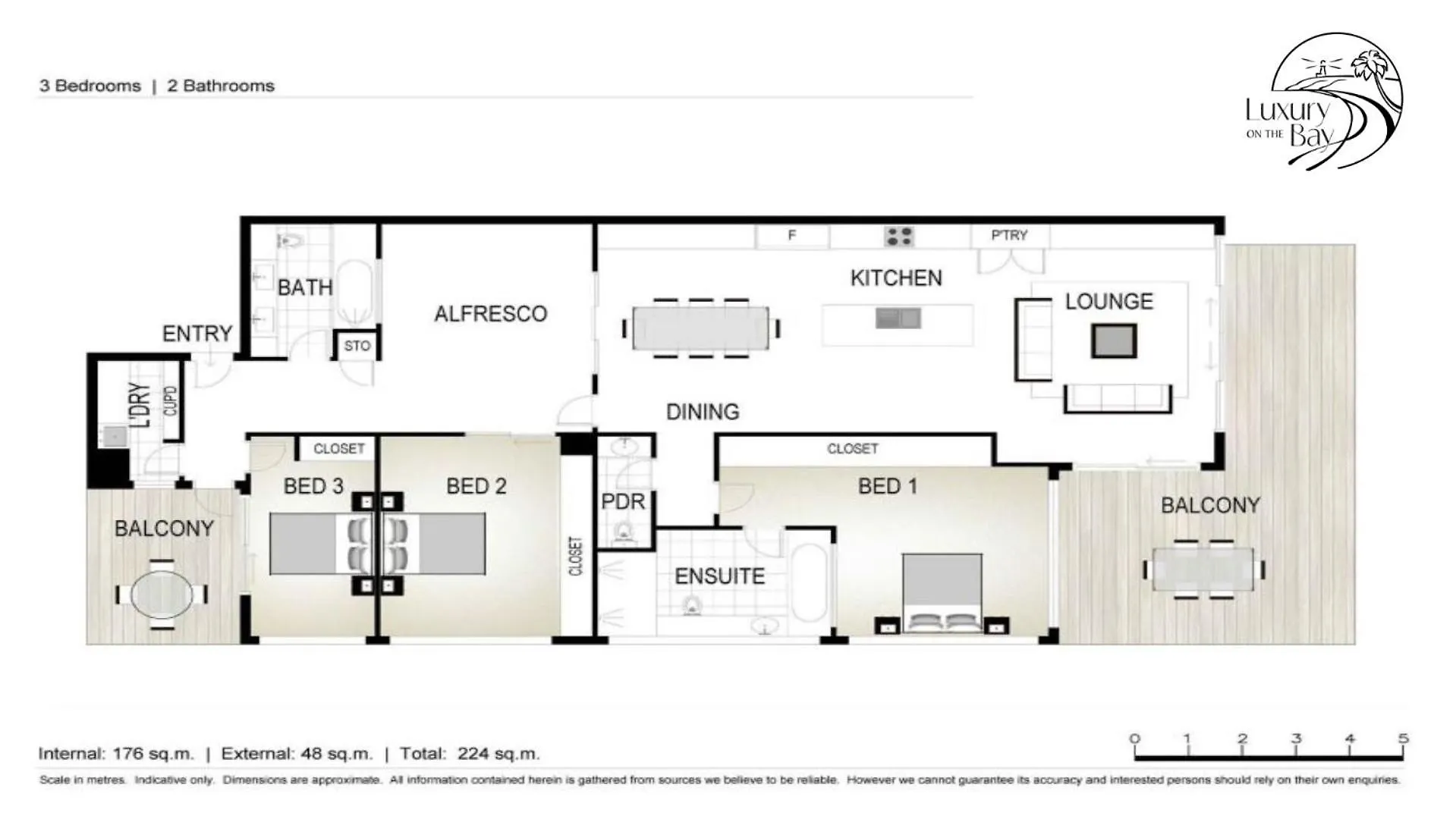 Luxury On The Bay - 2 X 3 Bedroom Apartments Byron Bay